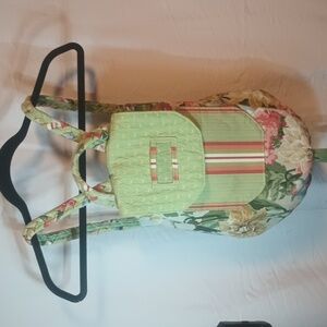 Custom Floral Backpack with Snaps to close